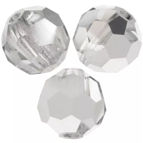 Perles rondes facettées Preciosa - Round Bead 6 mm - Crystal Labrador Half x6