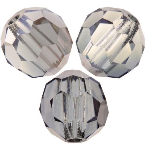 Perles rondes facettées Preciosa - Round Bead 6 mm - Crystal Valentinite x6