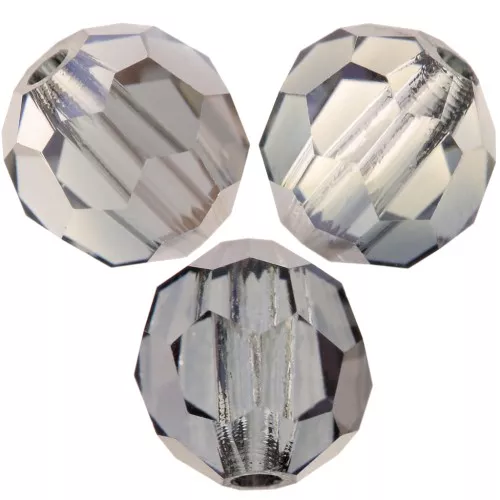 Perles rondes facettées Preciosa - Round Bead 6 mm - Crystal Valentinite x6