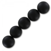 Perles rondes 10 mm imitation pierre gemme Onyx Noir Mat x5|raw }}