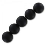 Perles rondes 8 mm en pierre gemme Agate noire Mat x10