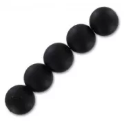 Perles rondes 8 mm en pierre gemme Agate noire Mat x10