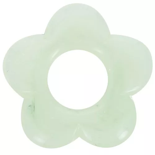 Pendentif fleur 21 mm en résine translucide - Lichen marbré x1