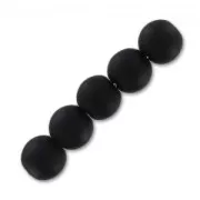 Perles rondes 6 mm en pierre gemme Agate noire Mat x15