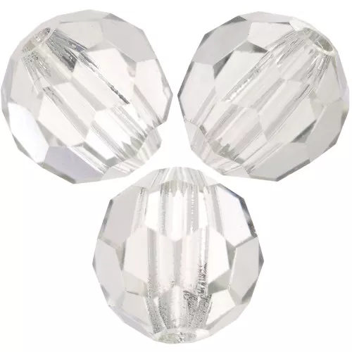 Perles rondes facettées Preciosa - Round Bead 5 mm - Crystal Lagoon x15