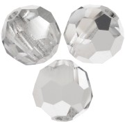Perles rondes facettées Preciosa - Round Bead 5 mm - Crystal Labrador Half x15|raw }}