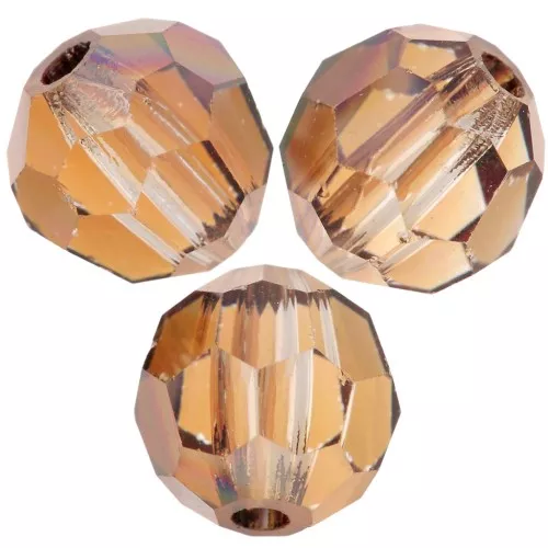 Perles rondes facettées Preciosa - Round Bead 5 mm - Crystal Venus x15