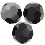 Perles rondes facettées Preciosa - Round Bead 5 mm - Jet Hematite Half x15|raw }}