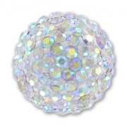 Demi-boule plasticine strass Coréen 20 mm Crystal AB x1|raw }}