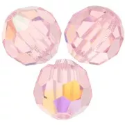 Perles rondes facettées Preciosa - Round Bead 5 mm - Pink Sapphire AB x15