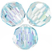 Perles rondes facettées Preciosa - Round Bead 5 mm - Aqua Bohemica AB x15|raw }}