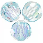 Perles rondes facettées Preciosa - Round Bead 5 mm - Aqua Bohemica AB x15