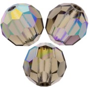 Perles rondes facettées Preciosa - Round Bead 5 mm - Black Diamond AB x15|raw }}