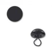 Oeil d'animal en verre à coudre 6 mm Noir x1