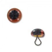 Oeil d'animal en verre à coudre 6 mm Brun x1