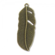 Pendentif plume 41.5 mm bronze x1|raw }}