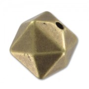 Perles Cubes multifaces en résine CCB 14 mm Bronze x 15|raw }}