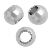Perles 3 mm avec trou de 1.5 mm - Acier inoxydable 303 x10