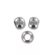 Perles gros trous 3 mm en acier inoxydable 304 x10
