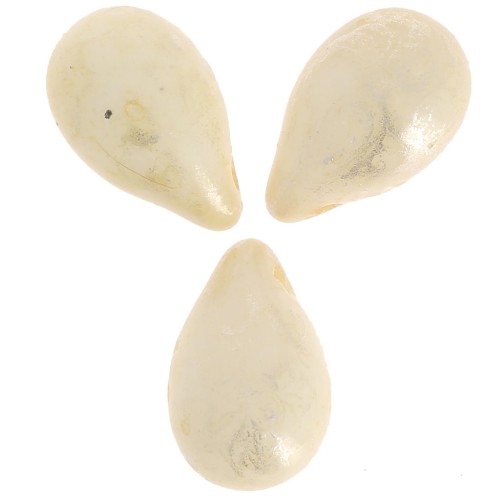 Gouttes 6x9 mm - Opaque White Picasso x25