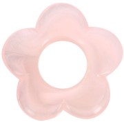 Pendentif fleur 21 mm en résine translucide - Rose clair marbré x1|raw }}