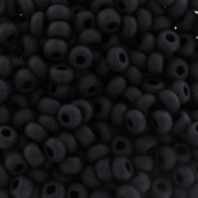 Perles rocailles Preciosa  9/0 2.5 mm - Jet Mat x20g