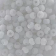Perles rocailles Preciosa  9/0 2.5 mm - Blanc Opaque Mat x20gr