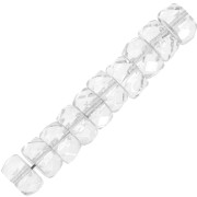 Perles rondelles Heishi facettées 6x3 mm - Crystal x25