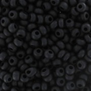 Perles rocailles Preciosa  11/0 2 mm - Jet Mat x20g