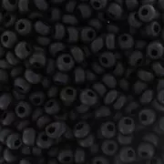 Perles rocailles Preciosa  11/0 2 mm - Jet Mat x20g