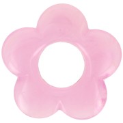Pendentif fleur 21 mm en résine translucide - Rose dragée marbré x1|raw }}
