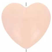 Perle coeur 26x27 mm en résine opaque - Peach x1