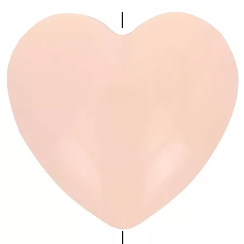 Perle coeur 26x27 mm en résine opaque - Peach x1