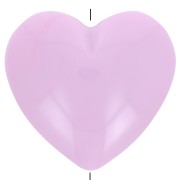 Perle coeur 26x27 mm en résine opaque - Violet clair x1|raw }}