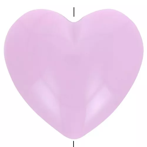 Perle coeur 26x27 mm en résine opaque - Violet clair x1