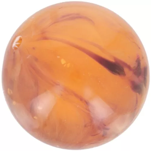 Perle en résine translucide 20 mm - Abricot marbré x1