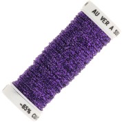 Fil à broder métallisé tressé 16 Au ver à soie pour broderie Violet foncé 026 x10m