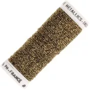Fil à broder métallisé tressé 16 Au ver à soie pour broderie Antique Gold 004 x10m