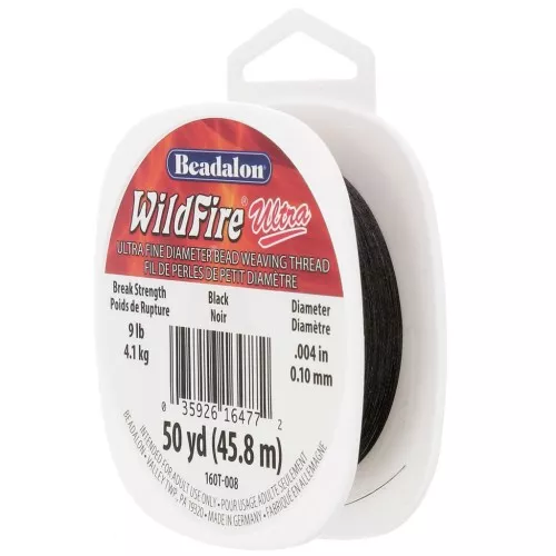 Fil nylon tressé WildFire Ultra 0.10 mm - Noir x45.8m