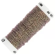 Fil à broder métallisé tressé 16 Au ver à soie pour broderie Doré irisé (447) x10m