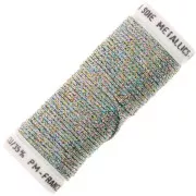 Fil à broder métallisé tressé 16 Au ver à soie pour broderie Multicolore 041 x10m