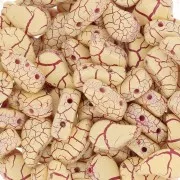 Perles en verre deux trous Paisley Duo 9x5.5 mm - Ionic Yellow - Dark Red x10g