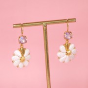 Perles en verre deux trous Paisley Duo 9x5.5 mm - Ionic Pink - Red x10g