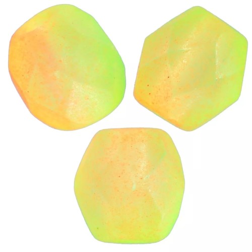 Facettes 6 mm - Orange Green Neon Mat x25