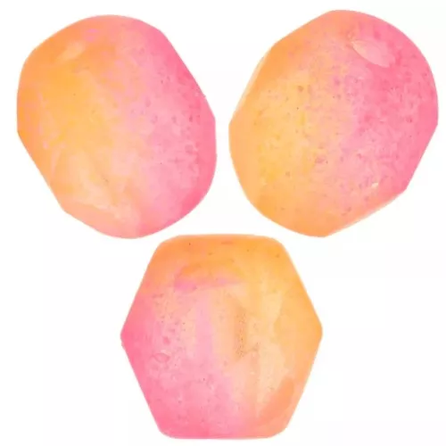 Facettes 6 mm - Pink Orange Neon Mat x25