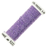 Fil à broder métallisé tressé 4 Au ver à soie pour broderie - Amethyst (1223) x10m