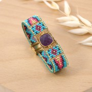 Fil à broder métallisé tressé 4 Au ver à soie pour broderie - Amethyst (1223) x10m