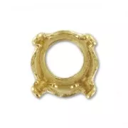 Serti griffe pour cabochon PureCrystal 1028/1088/1122 Rivoli 6 mm - Doré x1