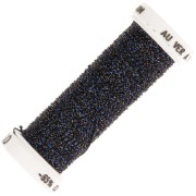 Fil à broder métallisé tressé 4 Au ver à soie - Bleu Nuit Brun (060) x10m