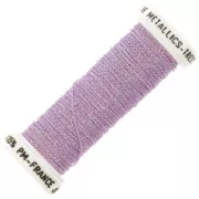 Fil à broder métallisé tressé 4 Au ver à soie - broderie - Violet clair (048) x10m